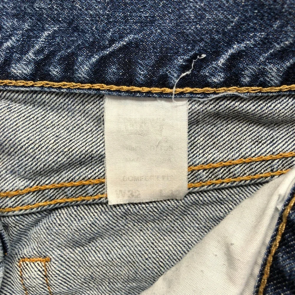 Levis 501 Mens Original Fit Straight Leg Blue Denim Jeans 32x32 Medium Wash